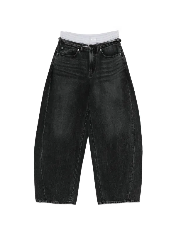 Alexander Wang ベルトループ ベルテッド ジーンズ | グレー | FARFETCH JP
