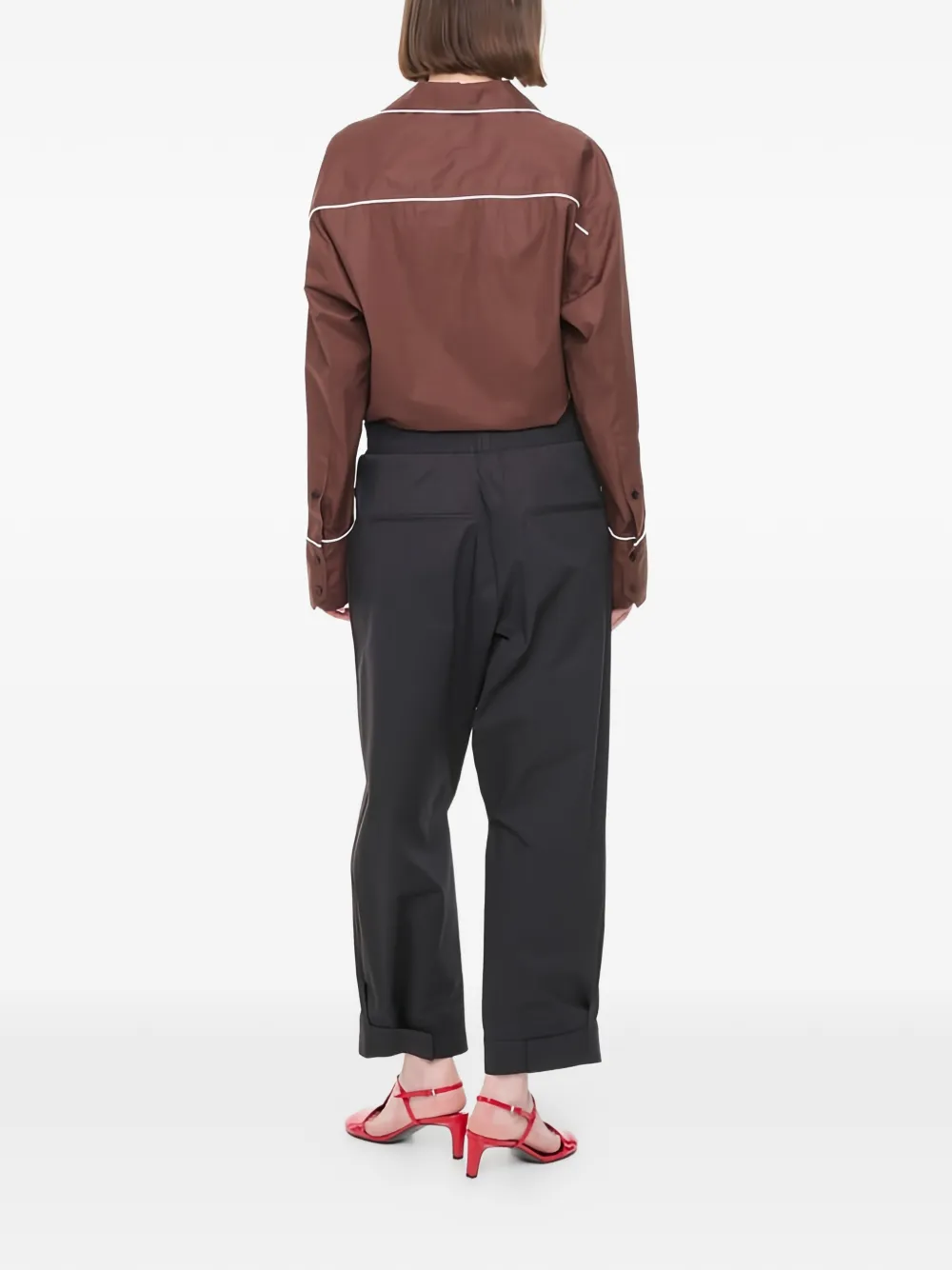  Plan C Drawstring Trousers - Black 