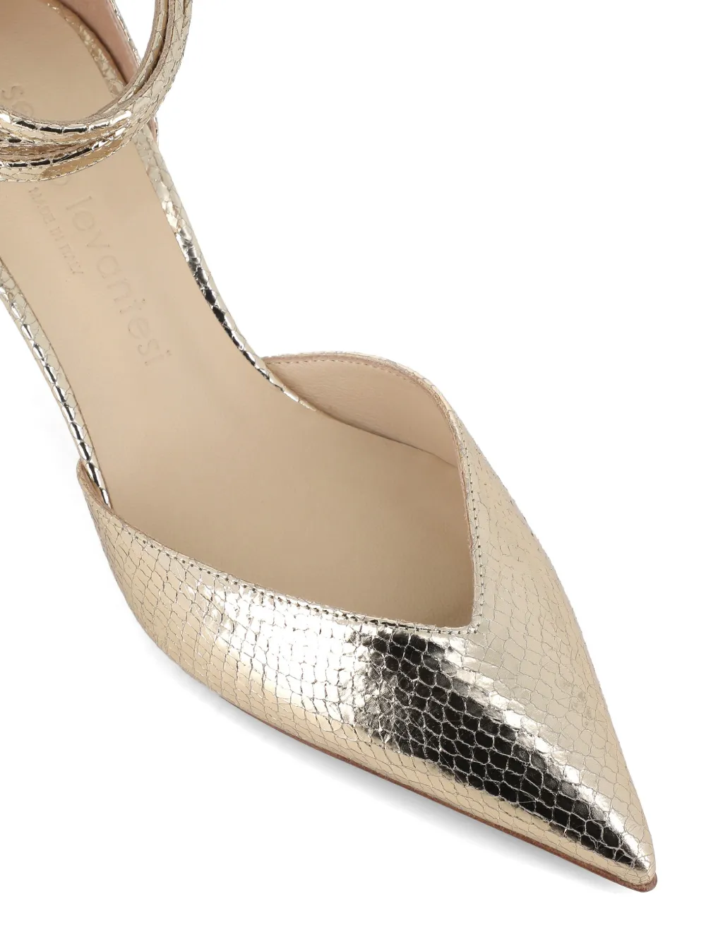 Sergio Levantesi Camelia pumps met puntige neus Goud