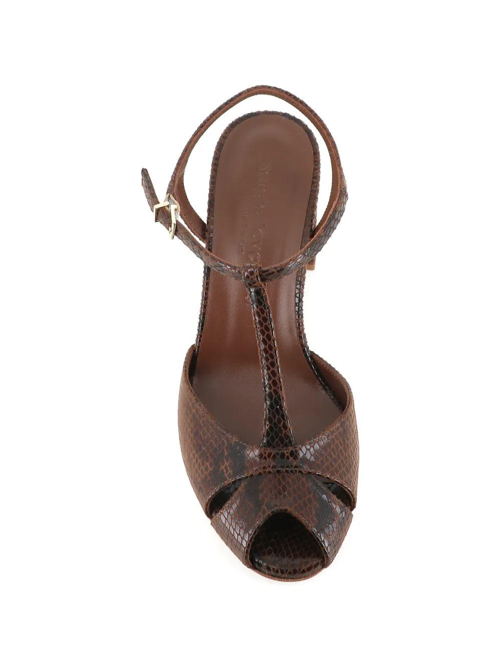 Sergio Levantesi Giselle 6 reptile-effect sandals Bruin