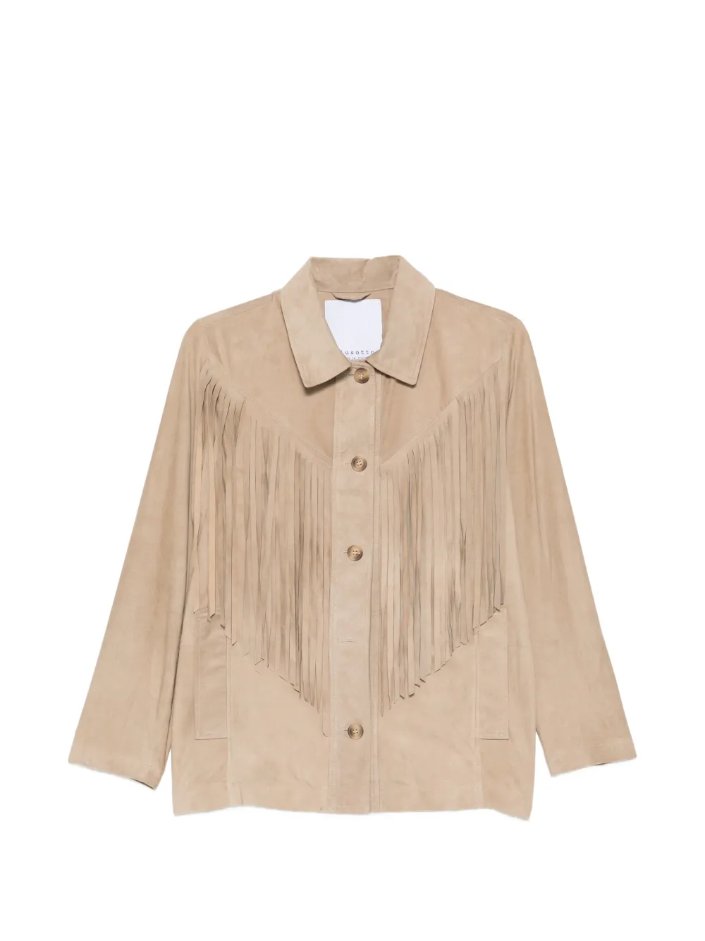 blusotto fringed jacket - Nude