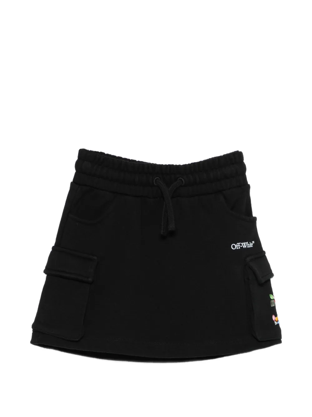 Off-White Kids pocket drawstring skirt - Nero