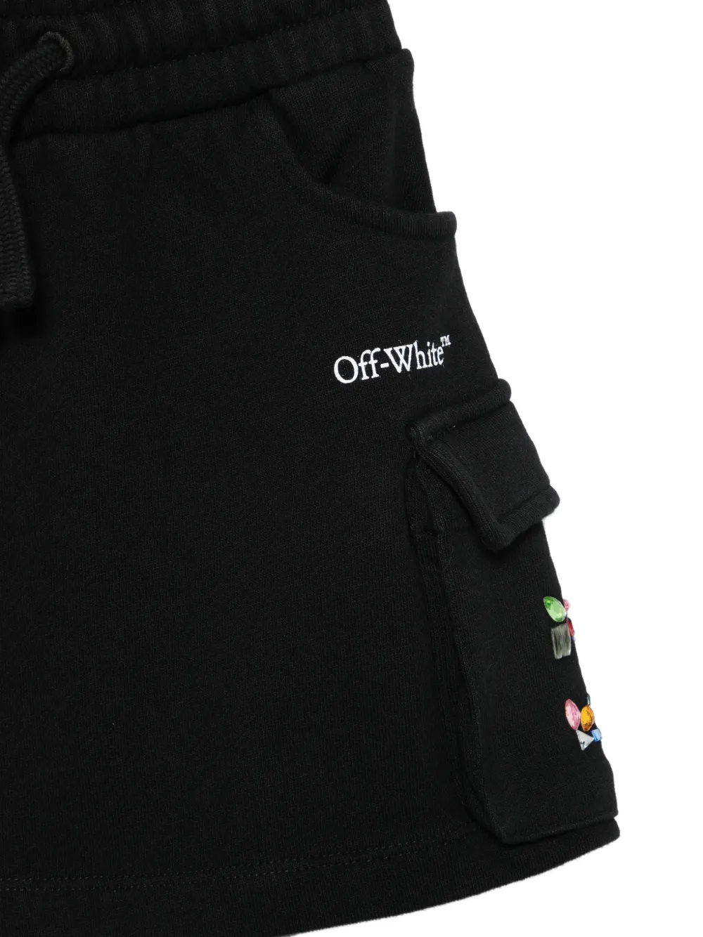 Off-White Kids Rok met trekkoord Zwart