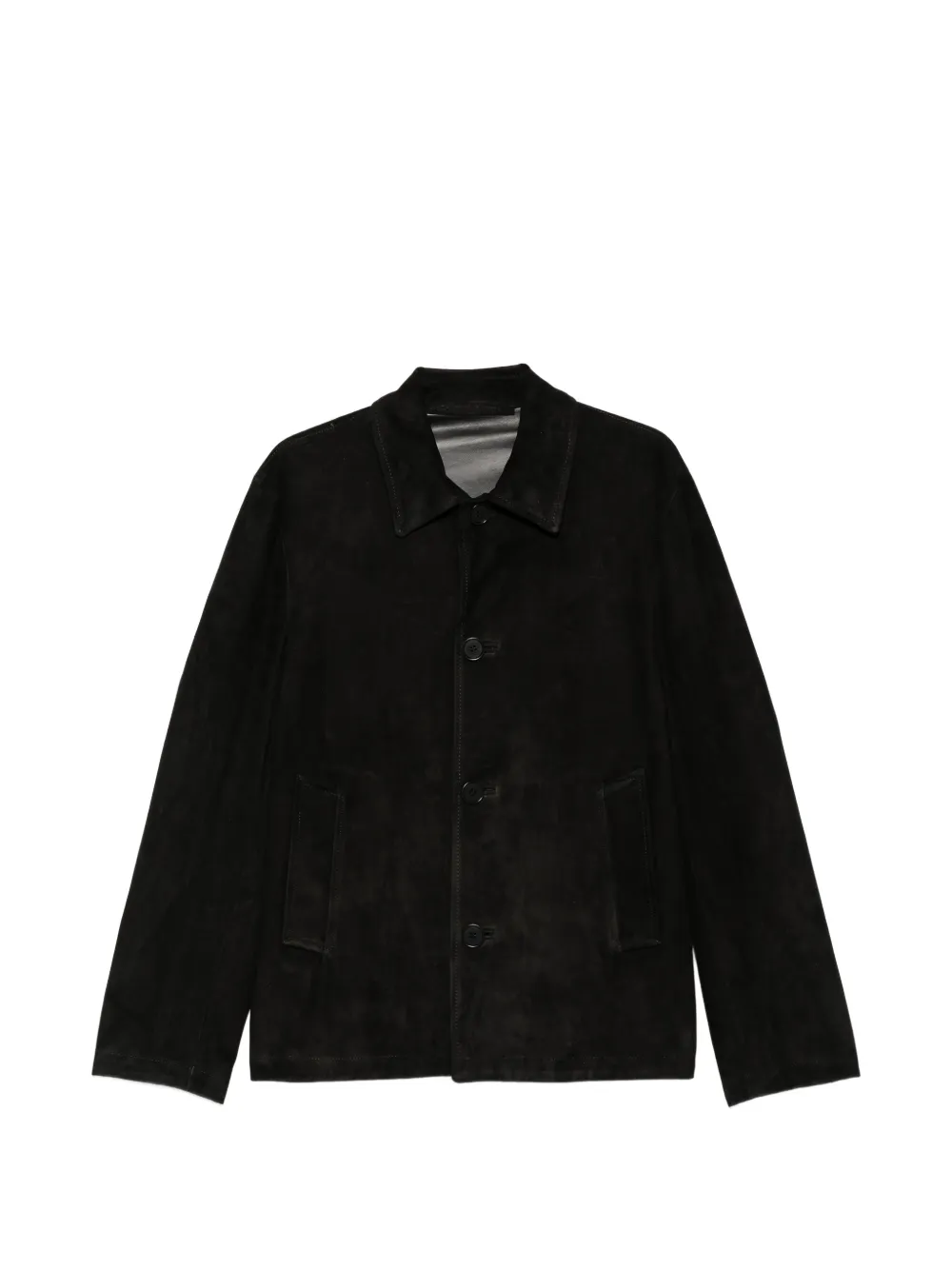 Salvatore Santoro buttoned suede shirt - Schwarz
