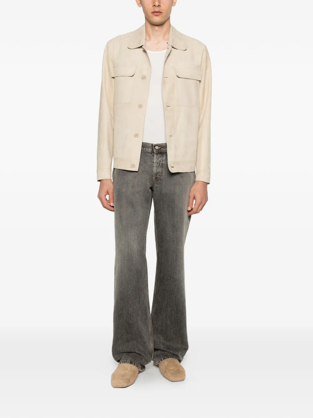 Salvatore Santoro Suède overhemd Beige