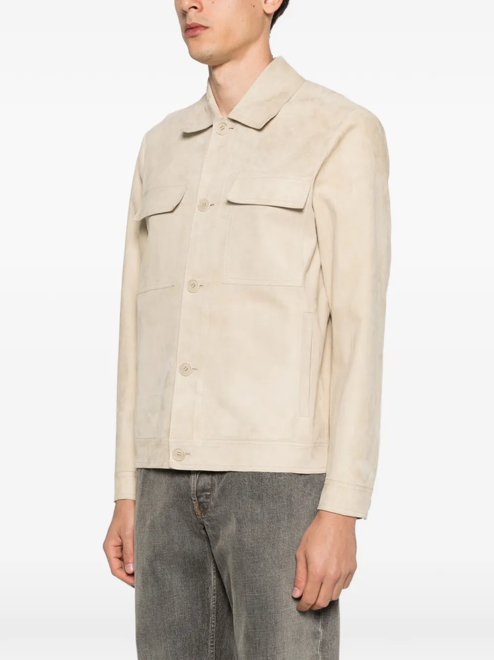 Salvatore Santoro Suède overhemd Beige
