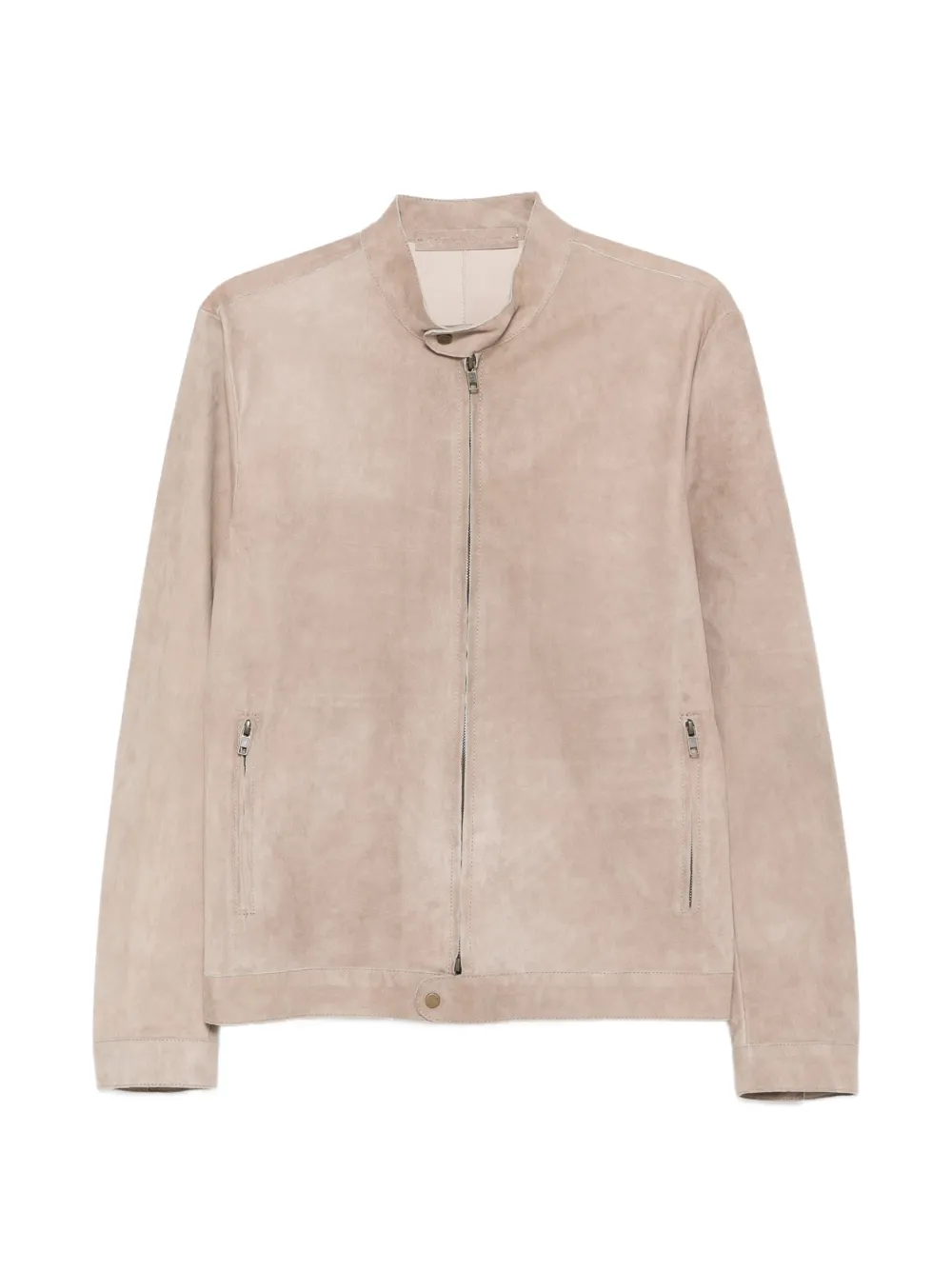 Salvatore Santoro zip-up suede jacket - Nude