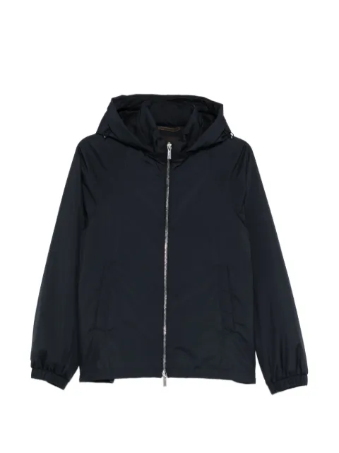 Moorer zip-up hooded jacket