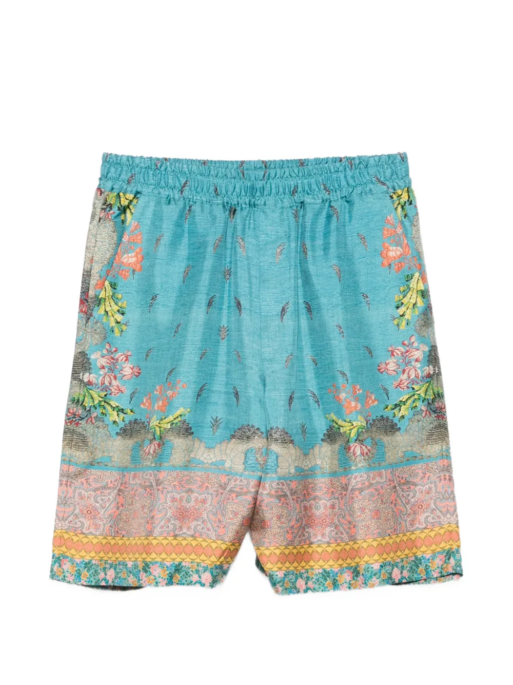 Pierre-Louis Mascia Aloe floral-print shorts - Blu