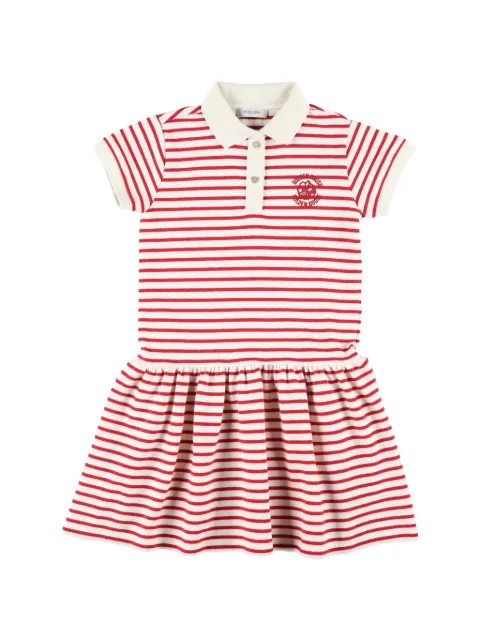 Golden Goose Kids Vestido polo listrado