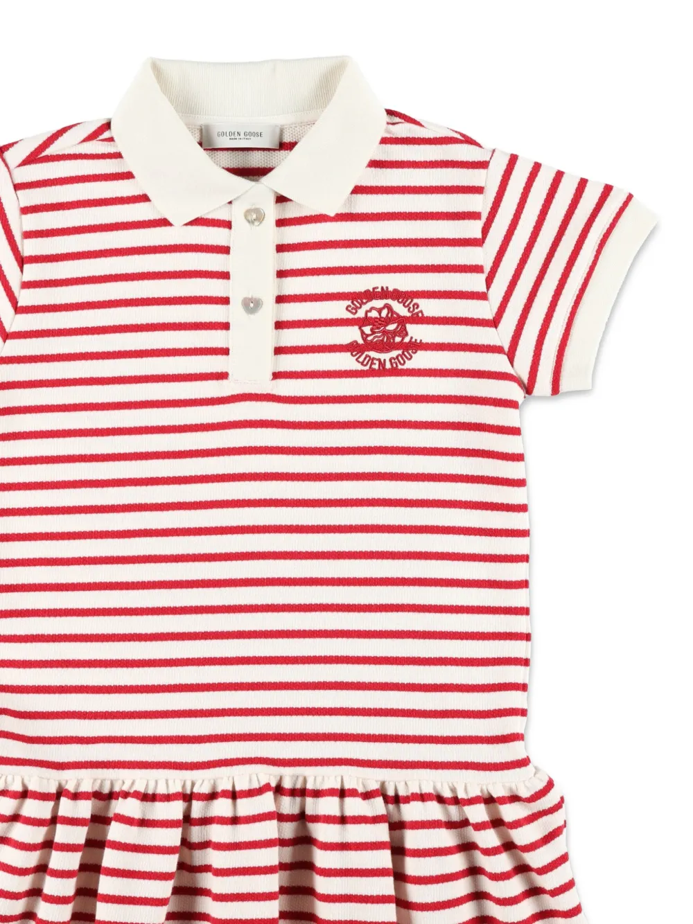 Golden Goose Kids Gestreepte polojurk Rood