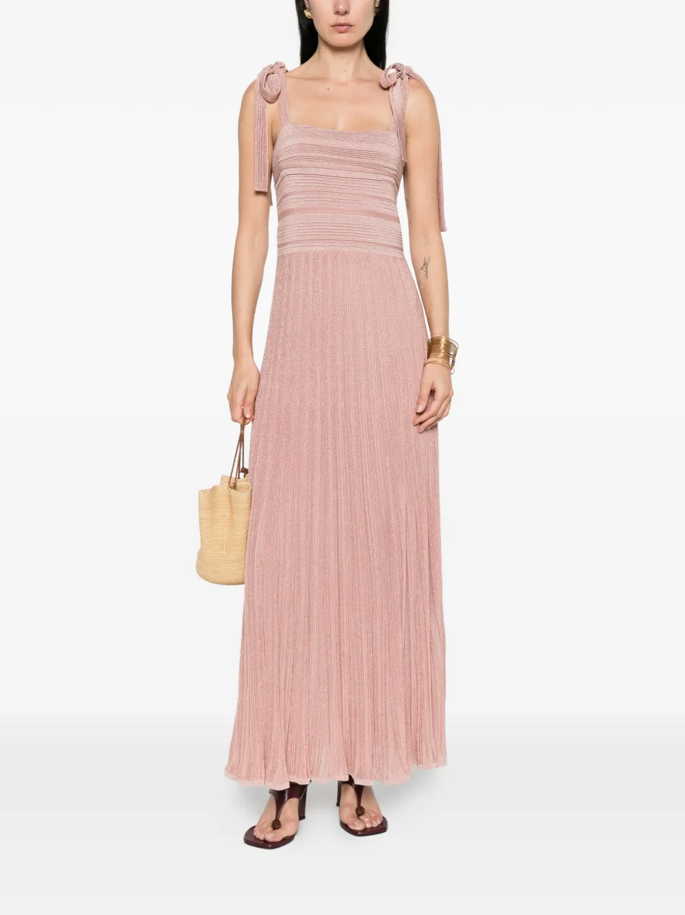 ZIMMERMANN Jurk met gestrikt bandje Roze
