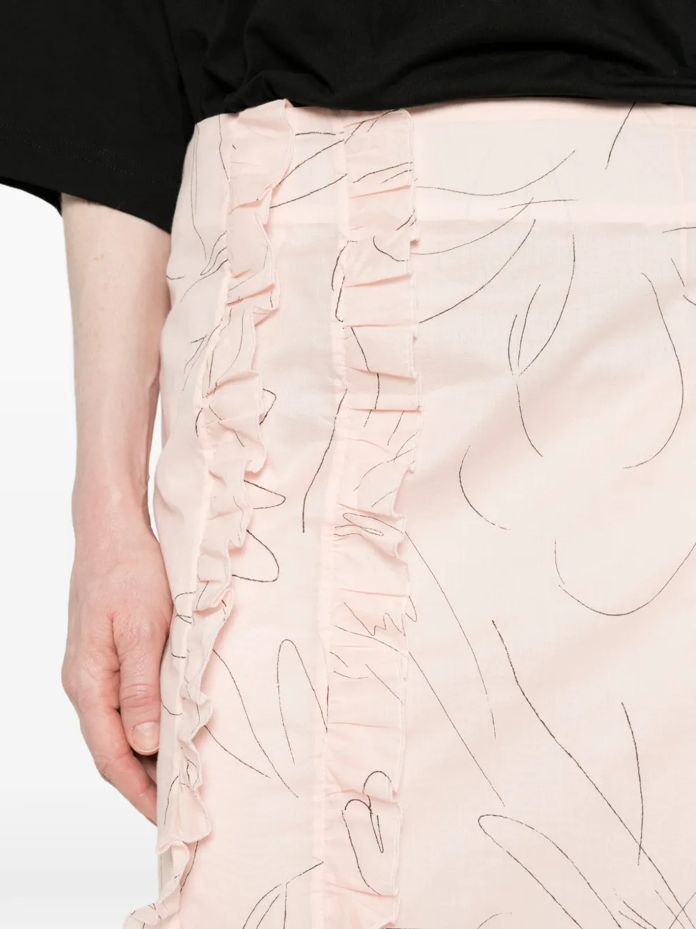 Plan C Mini-rok met ruches Roze