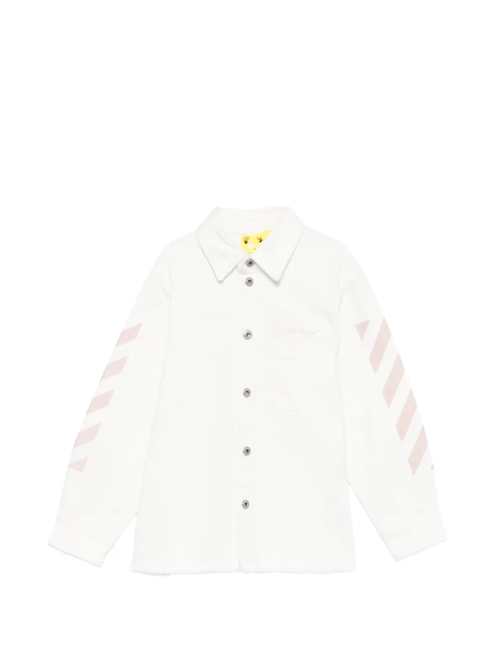 Off-White Kids pocket striped shirt - Bianco