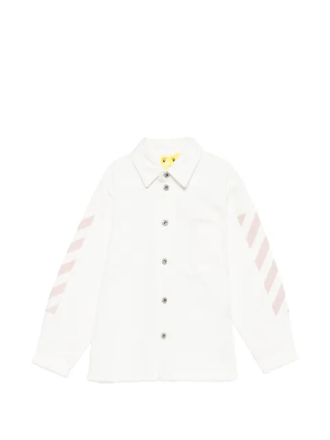 Off-White Kids camisa con rayas estampadas