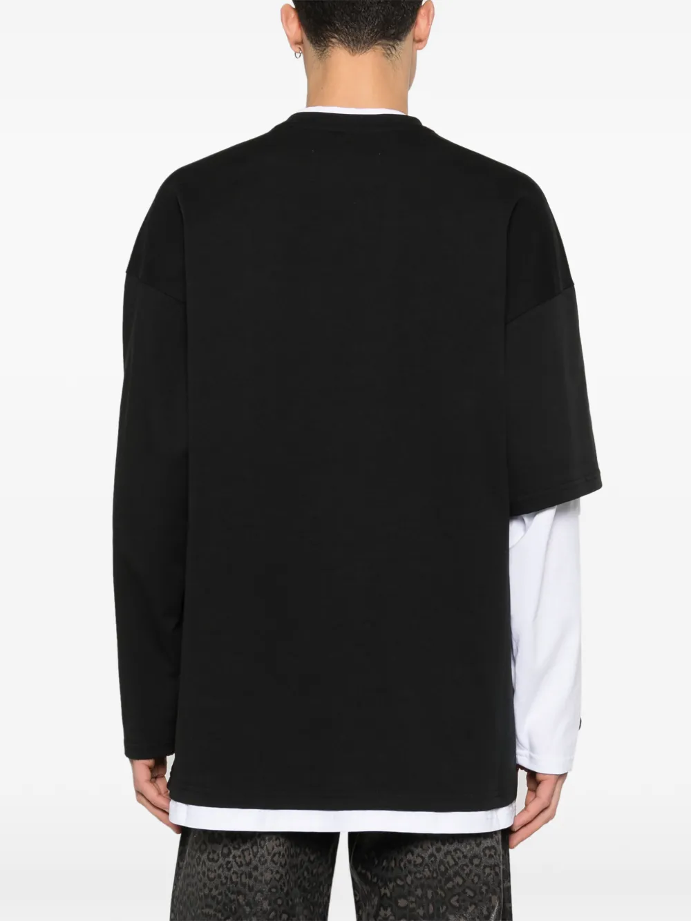 PDF Sweater met grafische print Zwart