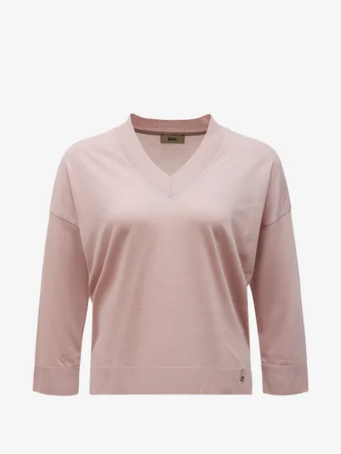 Herno V-neck dropped-shoulder sweater