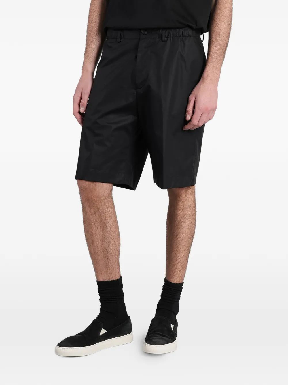 Low Brand Shorts met elastische tailleband Zwart