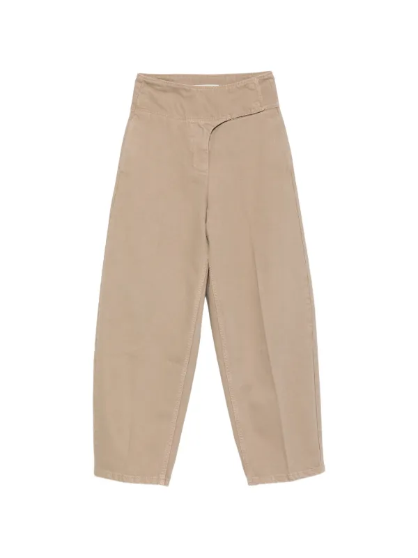 Ami Paris Wrapped Belted Trousers in Neutrals