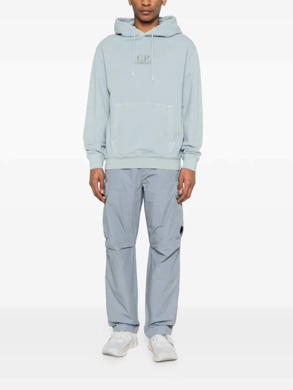 C.P. Company Hoodie met logo Blauw