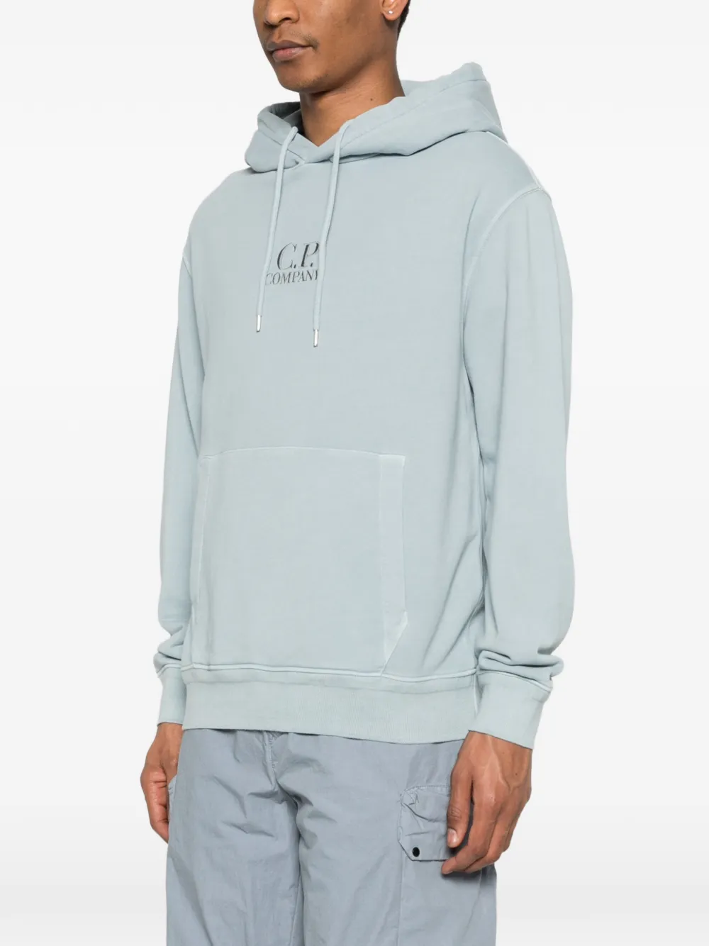 C.P. Company Hoodie met logo Blauw