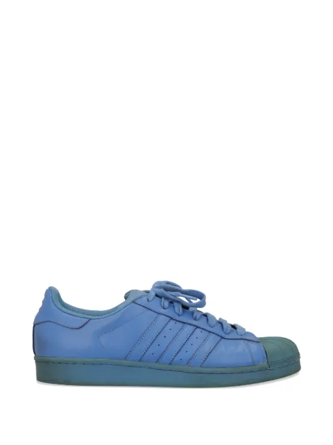 adidas x Pharrell Williams Equality Superstar leather three-stripe sneakers