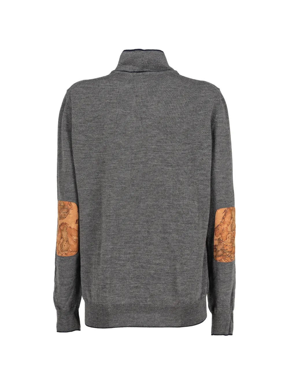  Alviero Martini 1° Classe Prima Classe Map-print Quarter-zip Sweater - Grey 