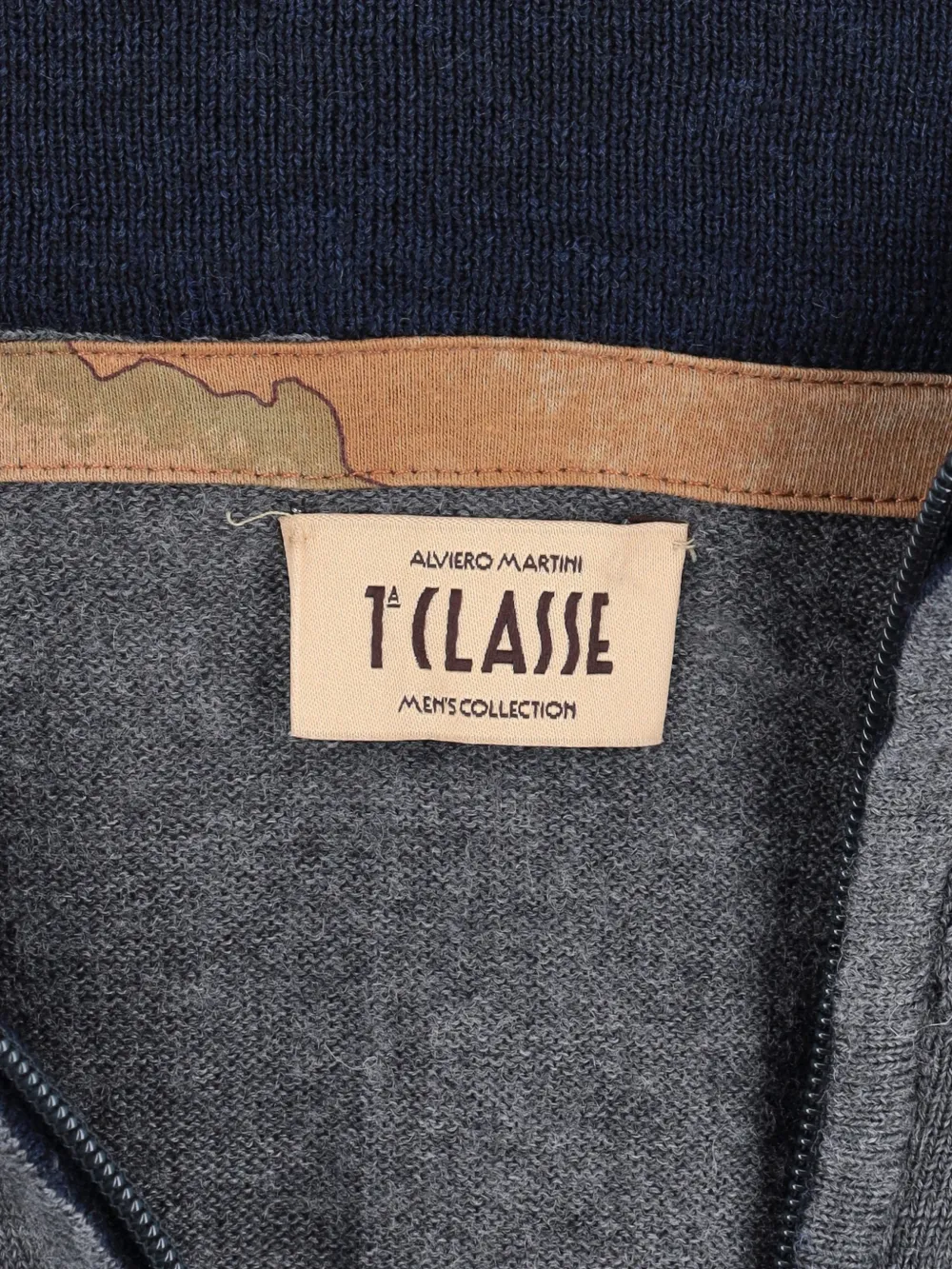  Alviero Martini 1° Classe Prima Classe Map-print Quarter-zip Sweater - Grey 