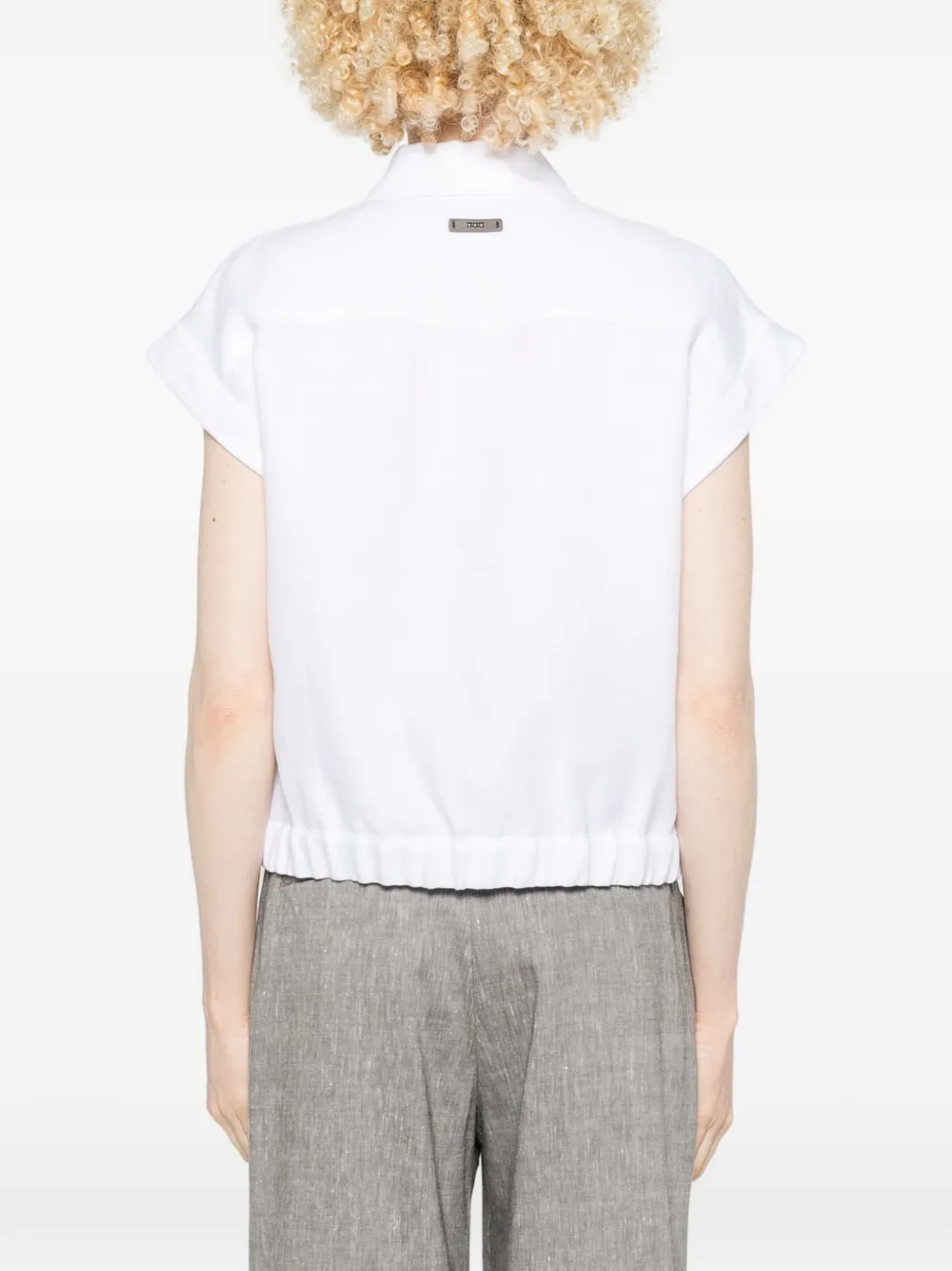 Peserico Blouse met opgestikte zak Wit
