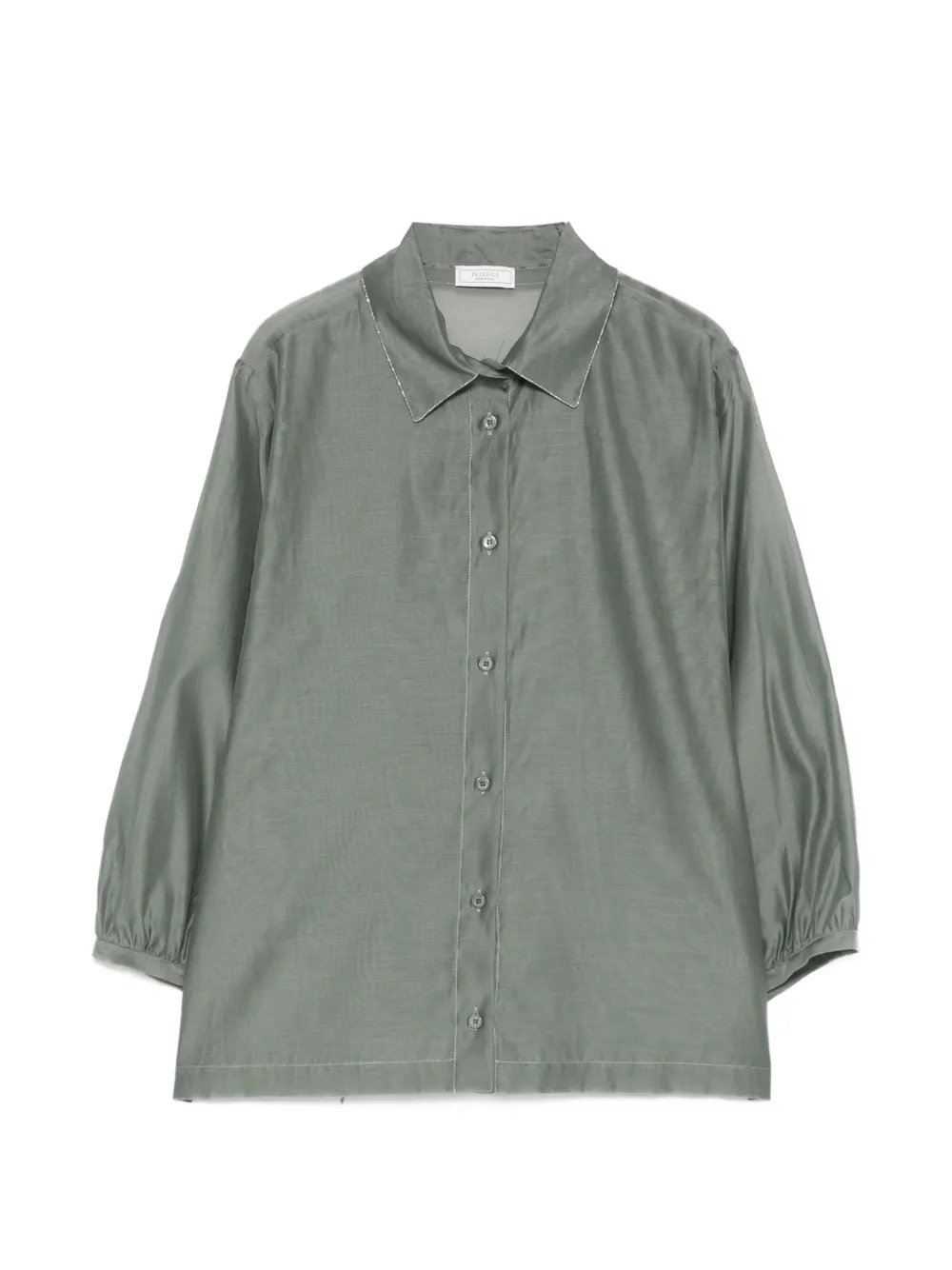 Peserico button sleeve shirt - Verde