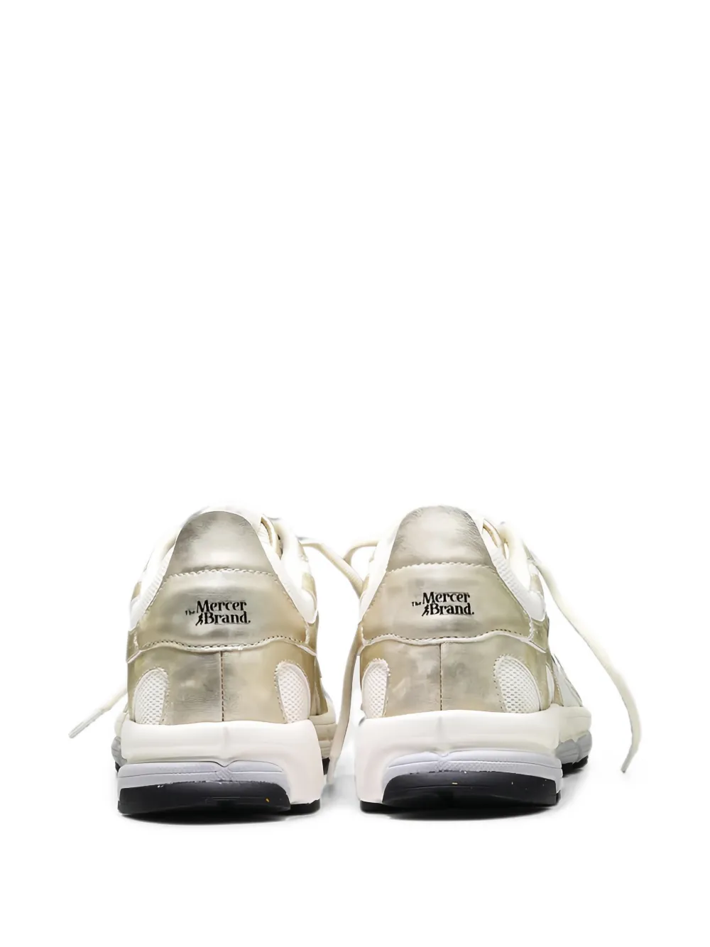 The Mercer Brand metallic-effect panelled sneakers Wit