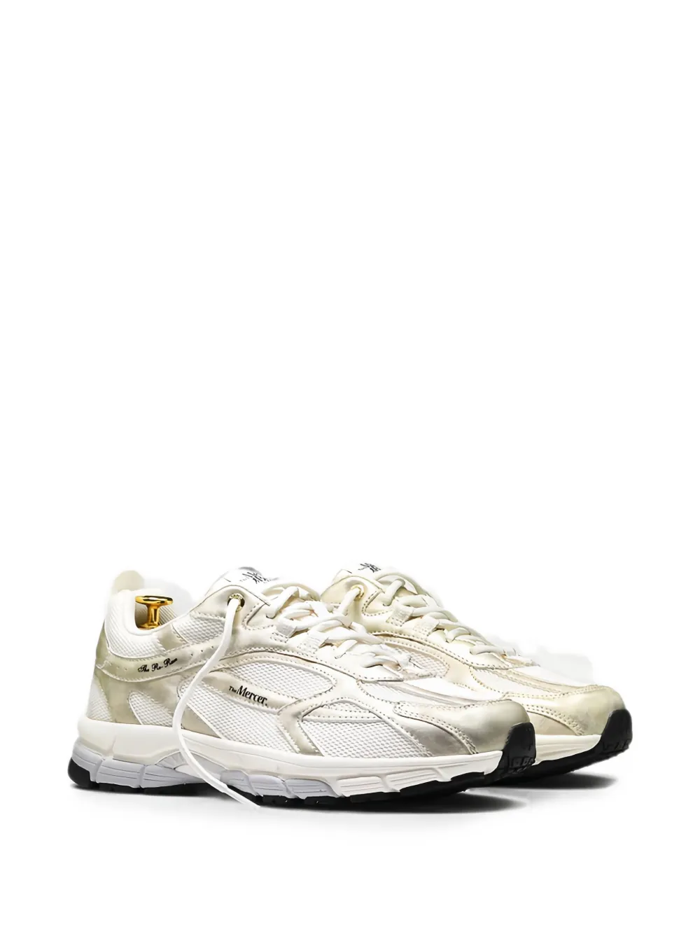 The Mercer Brand metallic-effect panelled sneakers Wit