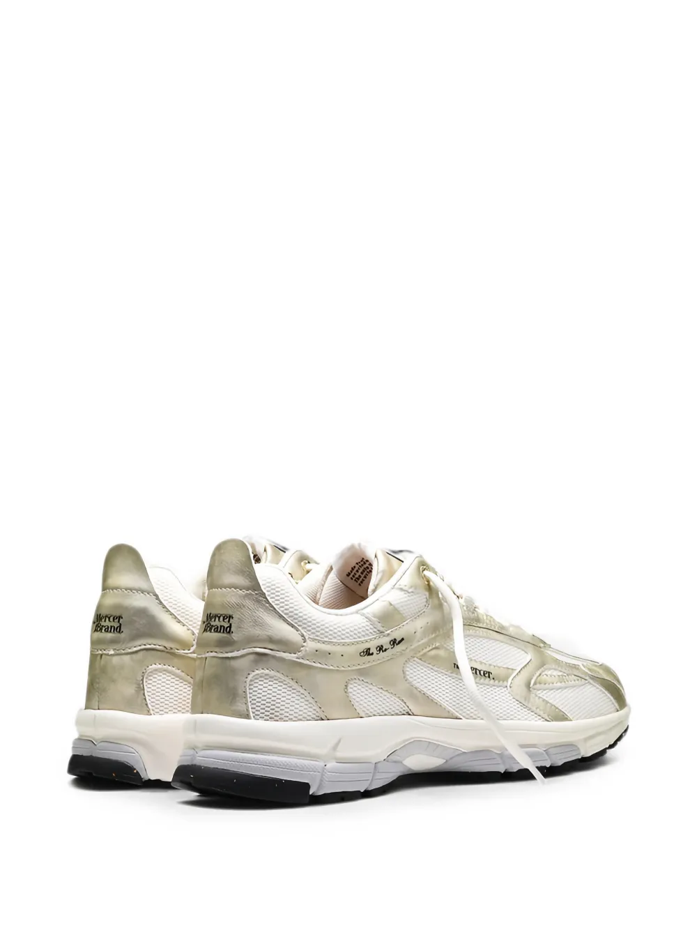 The Mercer Brand metallic-effect panelled sneakers Wit