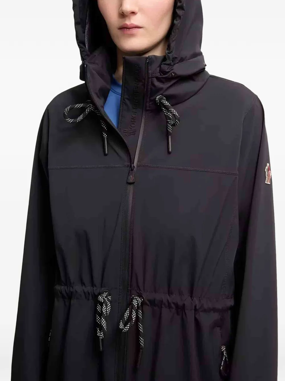 Moncler Grenoble Jack met capuchon Zwart