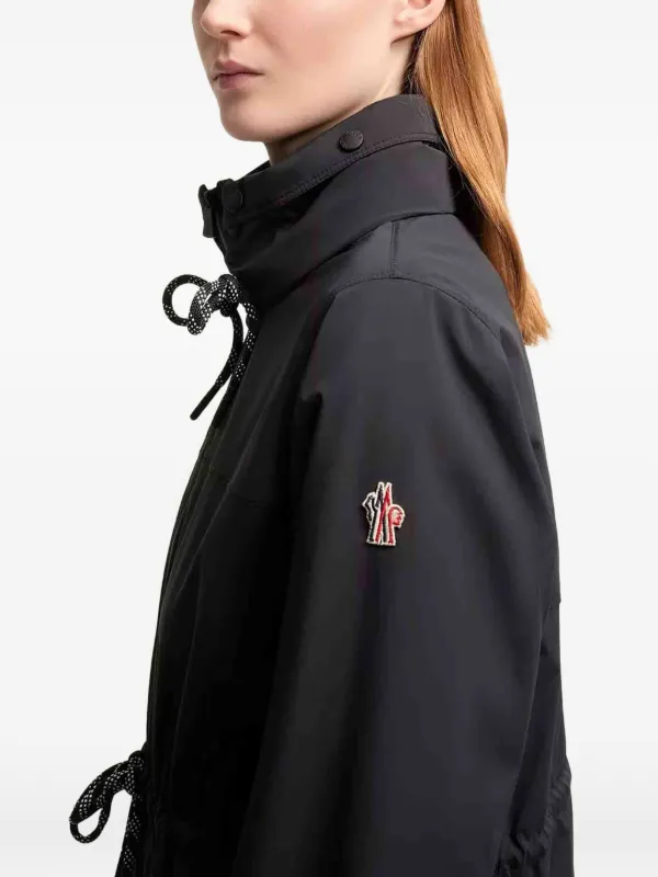 Moncler Grenoble drawstring-waist Hooded Jacket | Black | FARFETCH