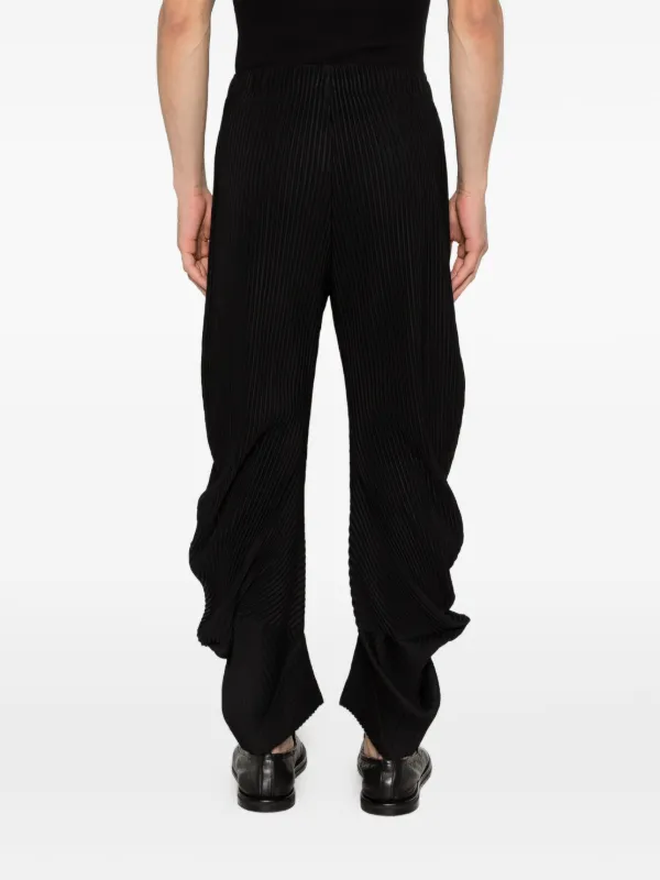 Homme Plissé Issey Miyake Pleated Trousers | Black | FARFETCH