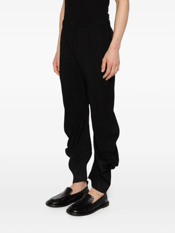 Homme Plissé Issey Miyake プリーツ パンツ | ブラック | FARFETCH JP