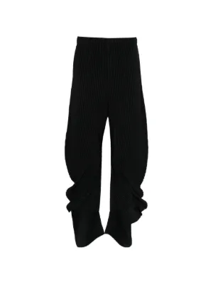 HOMME PLISSÉ ISSEY MIYAKE テーパードプリーツパンツ Homme Plissé Issey Miyake プリーツ テーパードパンツ | ブラック
