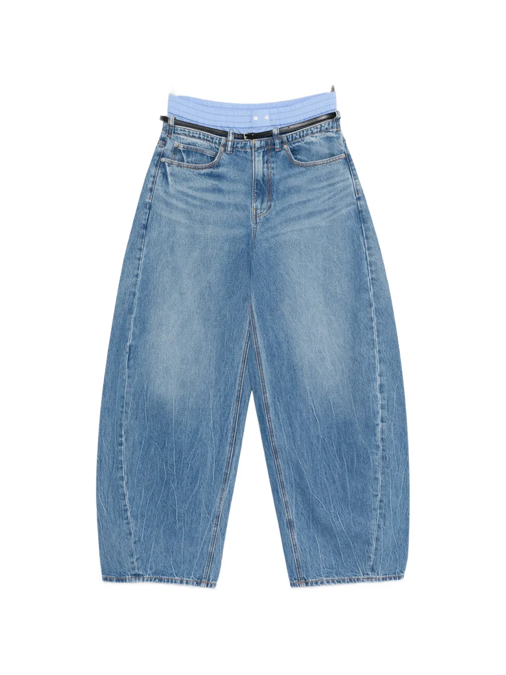 Alexander Wang pocket belted jeans - Blu
