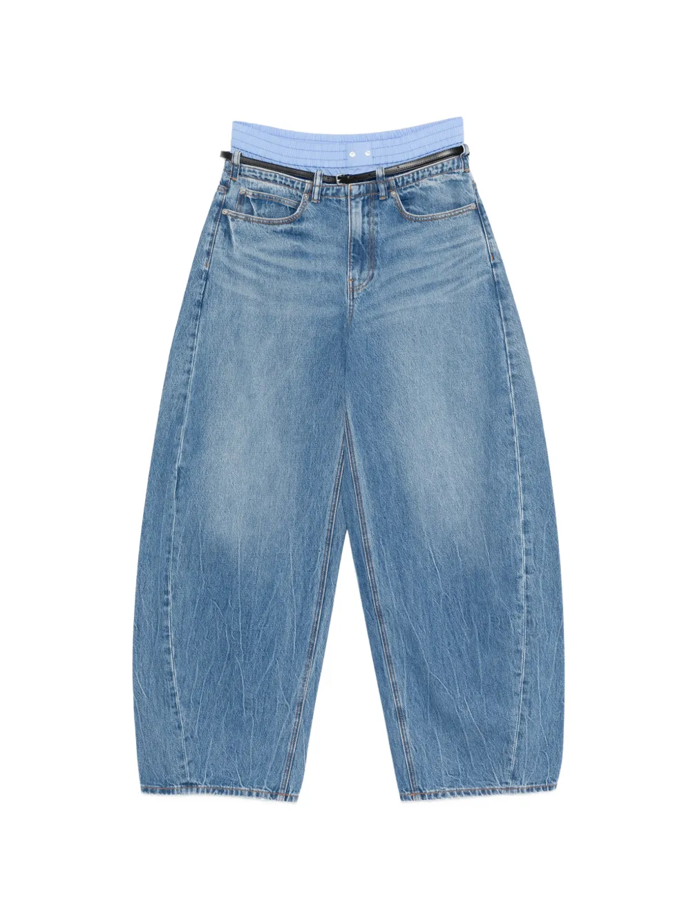 Alexander Wang pocket belted jeans - Blu