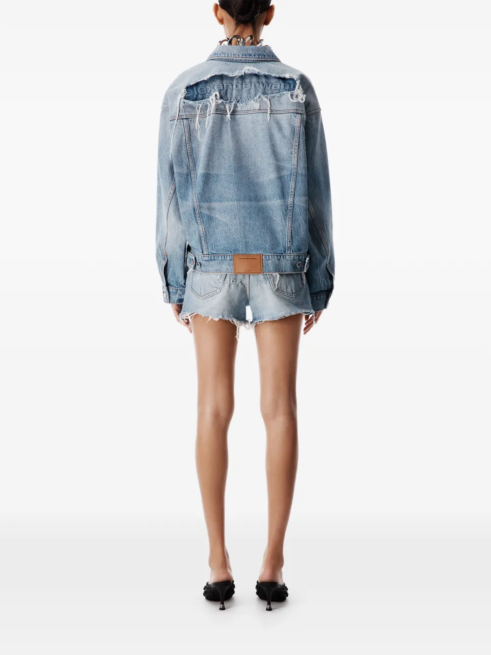 Alexander Wang Front-pockets Denim Jacket in Blue, view 3