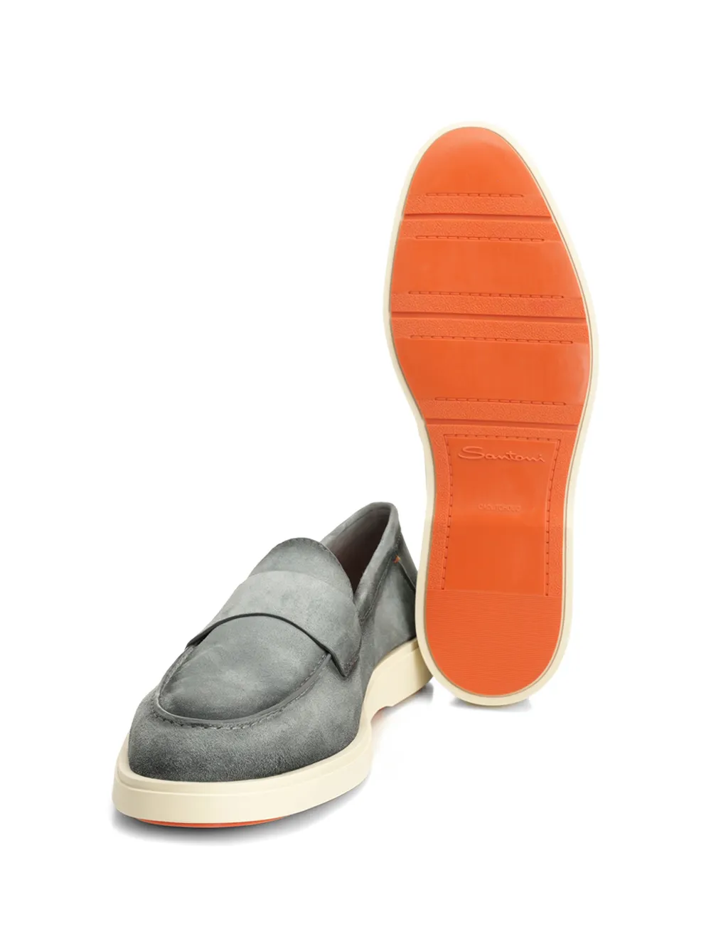 Santoni Revolve suède loafers Grijs