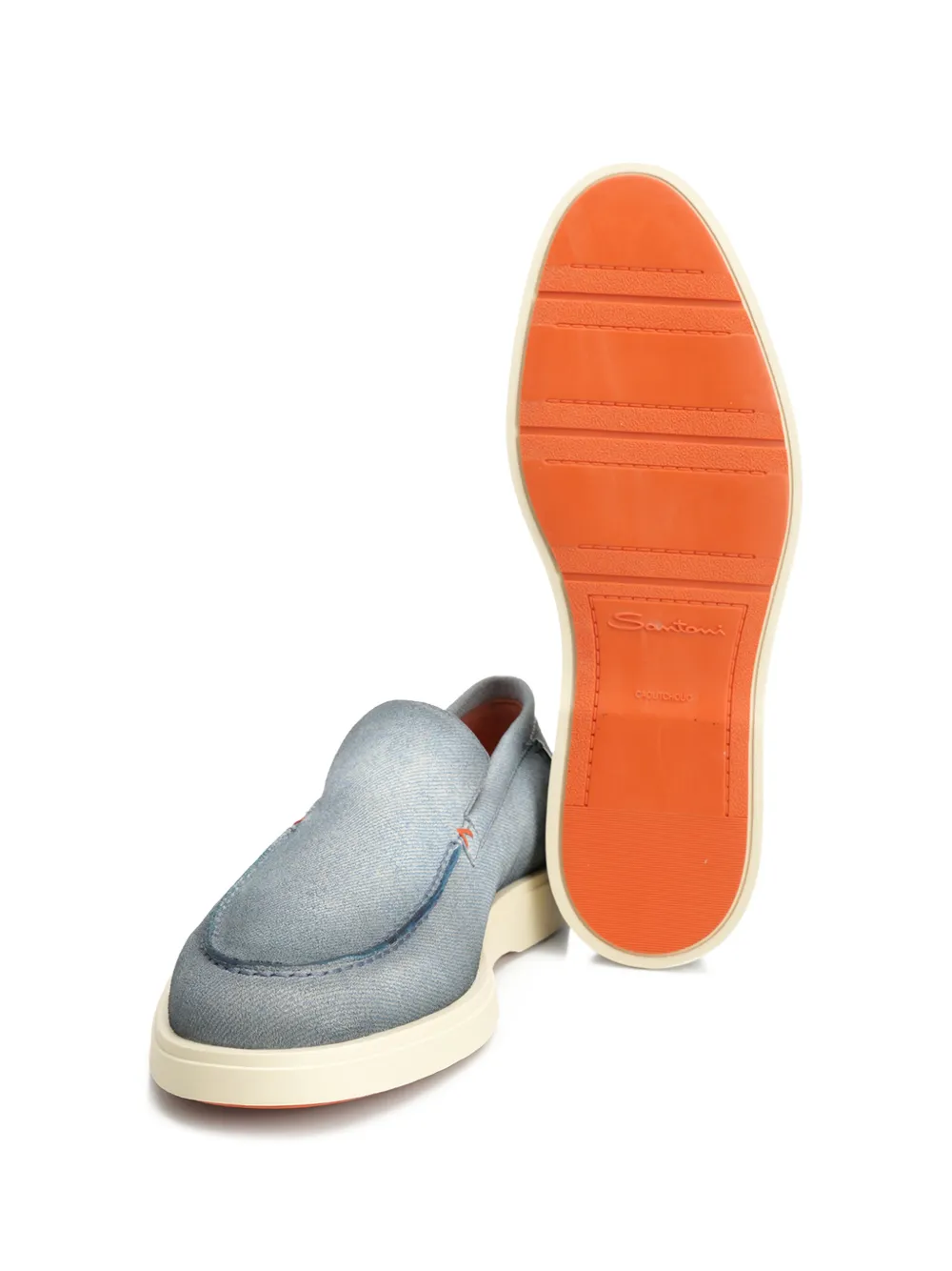 Santoni Loafers met gestikt detail Blauw