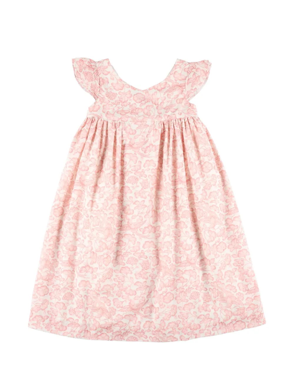 Bonpoint ruffled floral dress - White