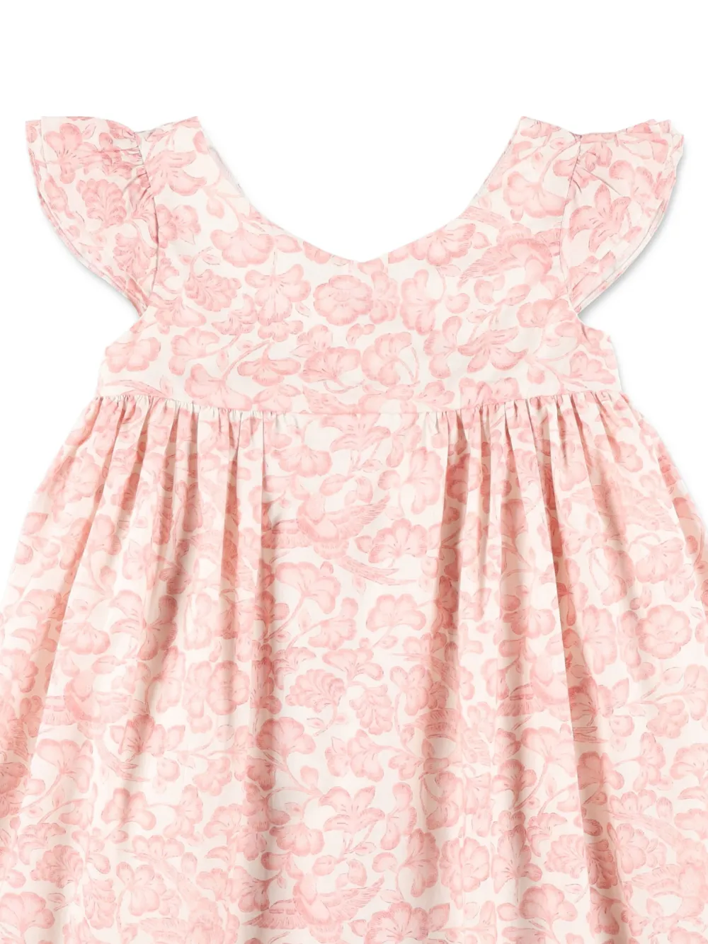  Bonpoint Ruffled Floral Dress - White 