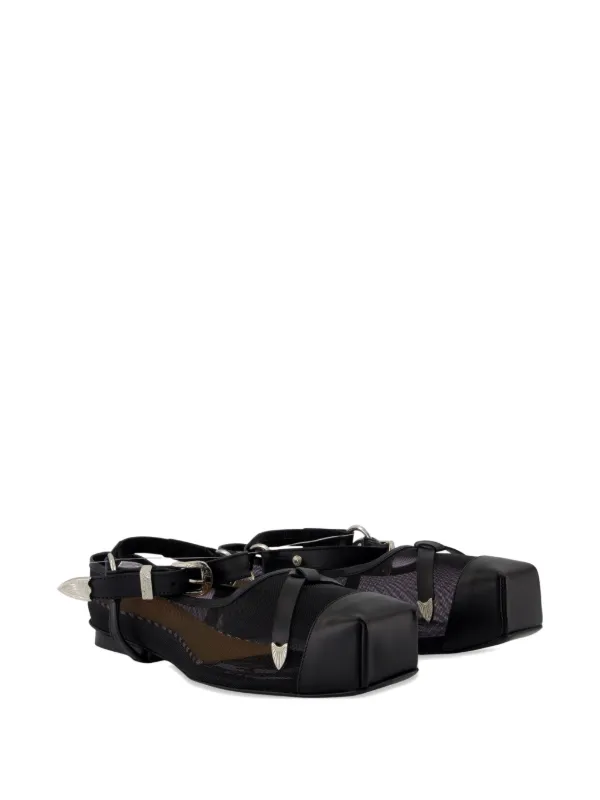 Toga Pulla バックル フラットシューズ | ブラック | FARFETCH JP