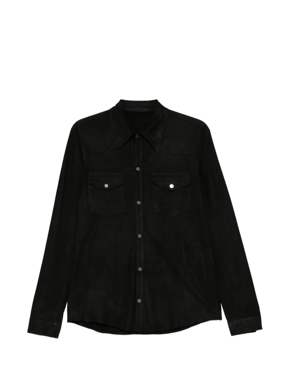 Salvatore Santoro suede shirt - Schwarz
