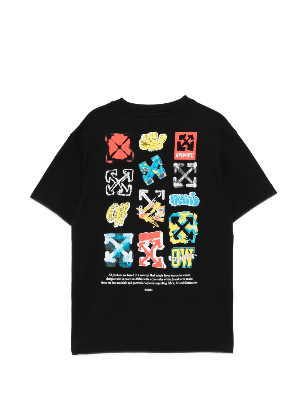  Off-white Kids Graphic-print T-shirt - Black 