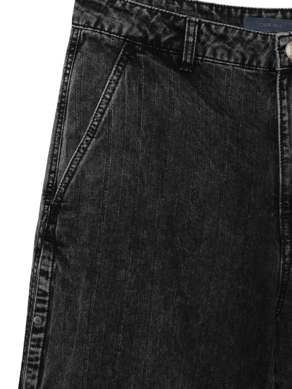  Juun.j Washed Denim Panelled Jeans - Black 