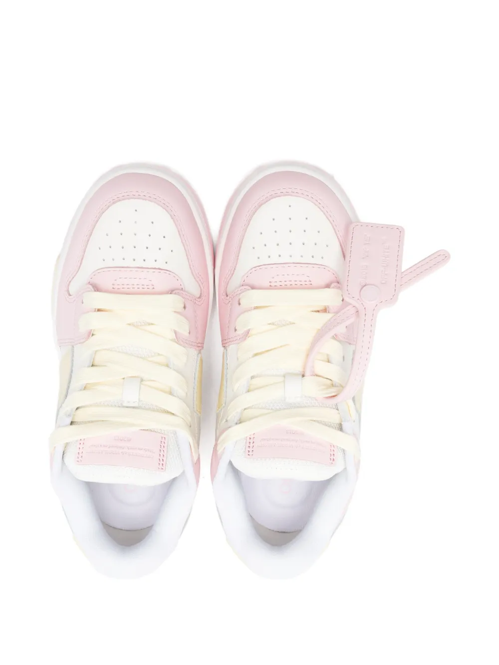 Off-White Kids Arrow leren sneakers Roze
